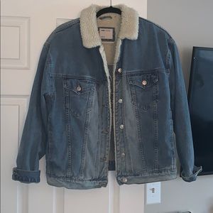 Asos Borg collard denim jacket